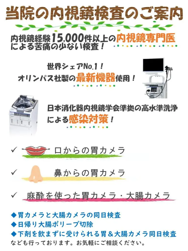 苦痛の少ない内視鏡（胃カメラ・大腸カメラ） | 尼崎・立花 山口内科整形外科